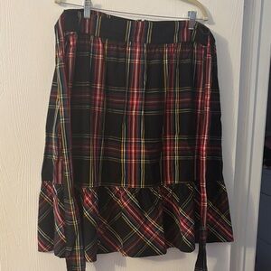 J. Crew Black and Red Plaid Skirt